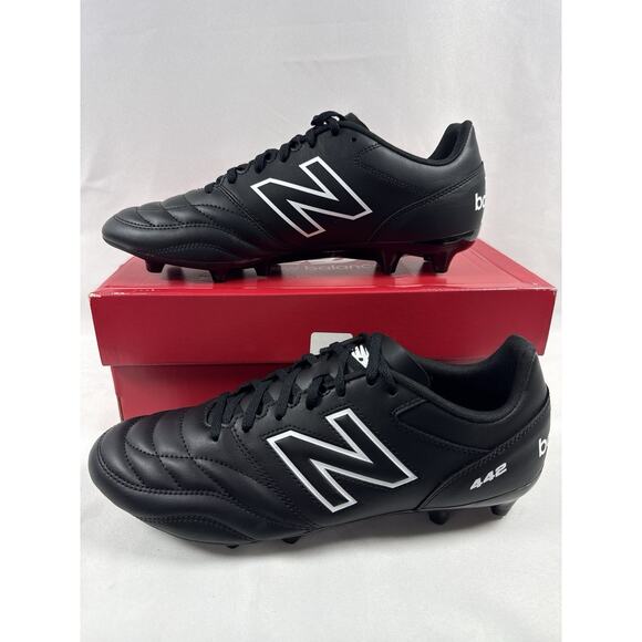 New Balance 442 V2 Team FG Soccer Cleats Men’s Size 12 NIB Black White main image 12
